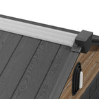 TERKKIN KingCenter2 Gable 8x10 Storage Shed Pro Warm Oak 3D - Detail view
