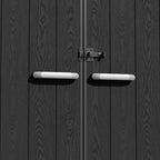 TERKKIN RIDGELON Gable 8x6 Storage Shed Pro Ashwood Brown 3D - Detail view