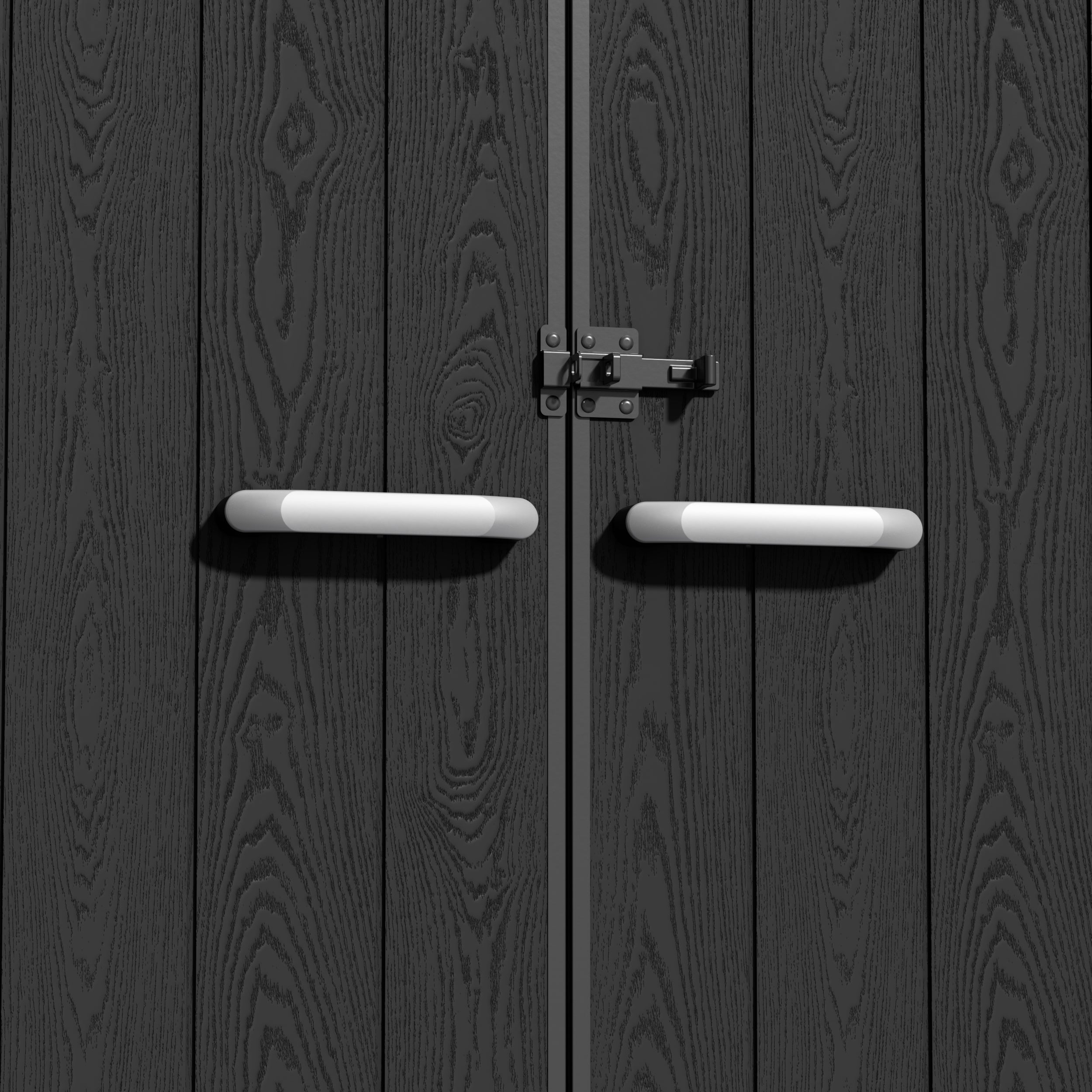 TERKKIN RIDGELON Gable 8x6 Storage Shed Pro Ashwood Brown 3D - Detail view