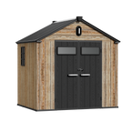 TERKKIN RIDGELON Gable 8x6 Storage Shed Pro Ashwood Brown 3D - Main view