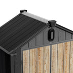 TERKKIN KingCenter2 Gable 8x6 Storage Shed Standard Teak Brown - Detail view