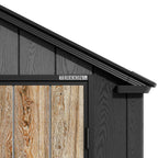 TERKKIN KingCenter2 Gable 8x6 Storage Shed Standard Teak Brown - Detail view