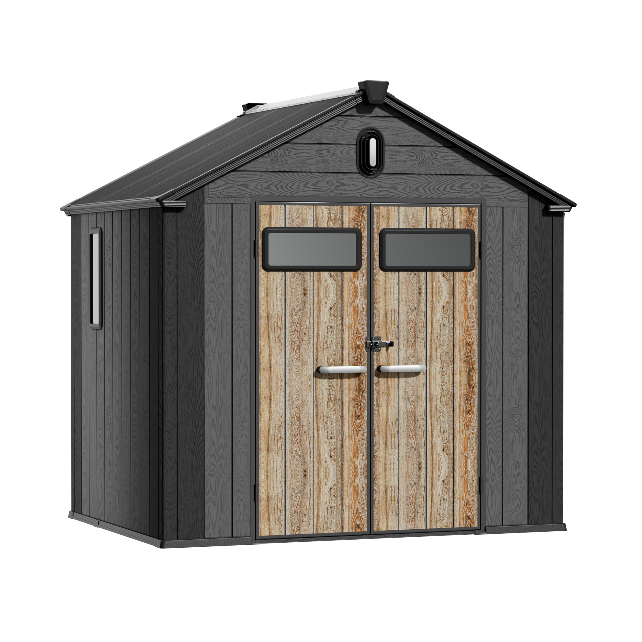 TERKKIN KingCenter2 Gable 8x6 Storage Shed Standard Teak Brown - Main view