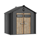 TERKKIN KingCenter2 Gable 8x6 Storage Shed Standard Teak Brown - Main view