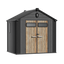 TERKKIN KingCenter2 Gable 8x6 Storage Shed Standard Teak Brown - Main view