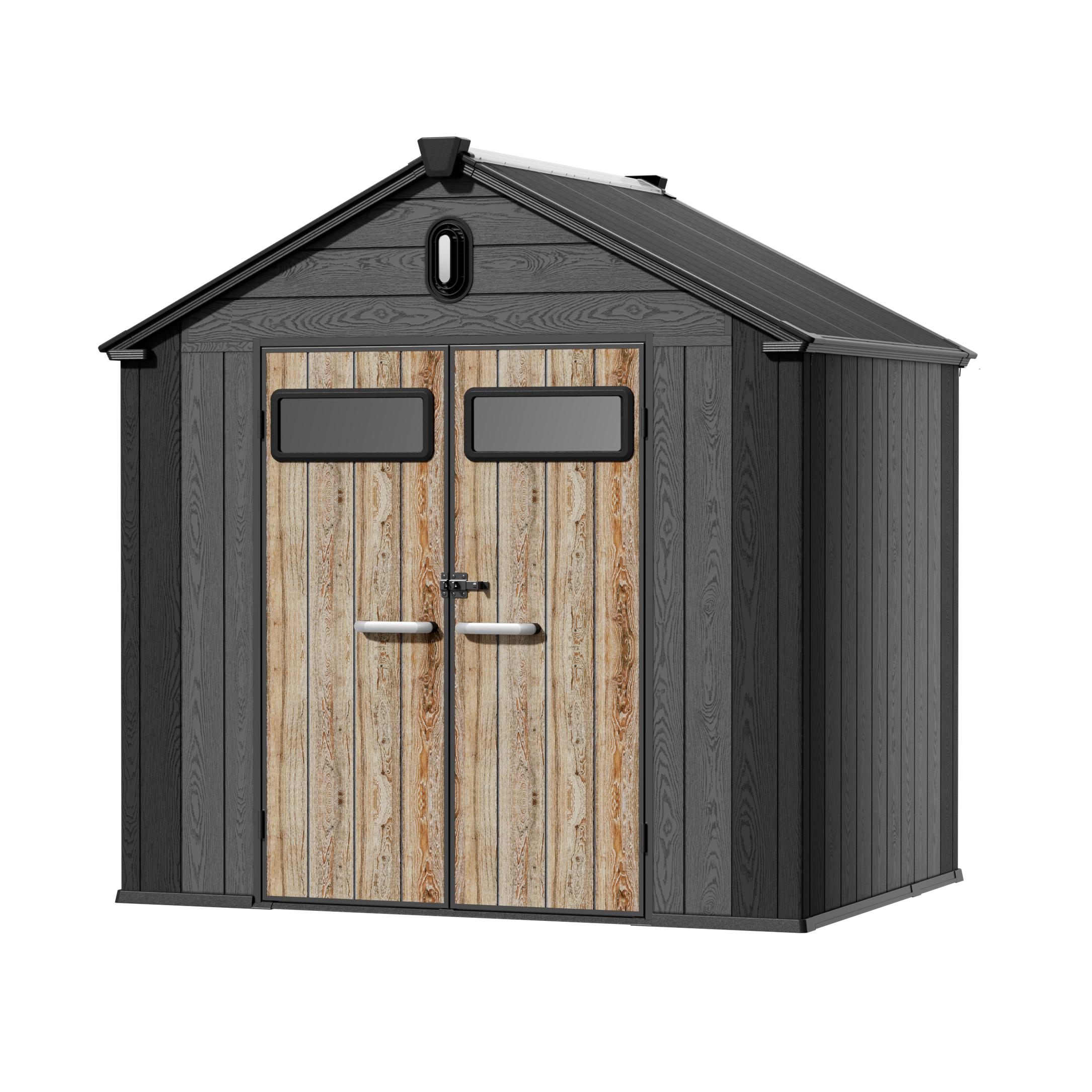 TERKKIN KingCenter2 Gable 8x6 Storage Shed Standard Teak Brown - Main view Secondary image
