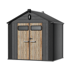 TERKKIN KingCenter2 Gable 8x6 Storage Shed Standard Teak Brown - Main view