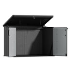 TERKKIN KingCenter2 Horizontal 6.3x3.6ft 2300L Storage Shed Standard Teak Brown - Open view