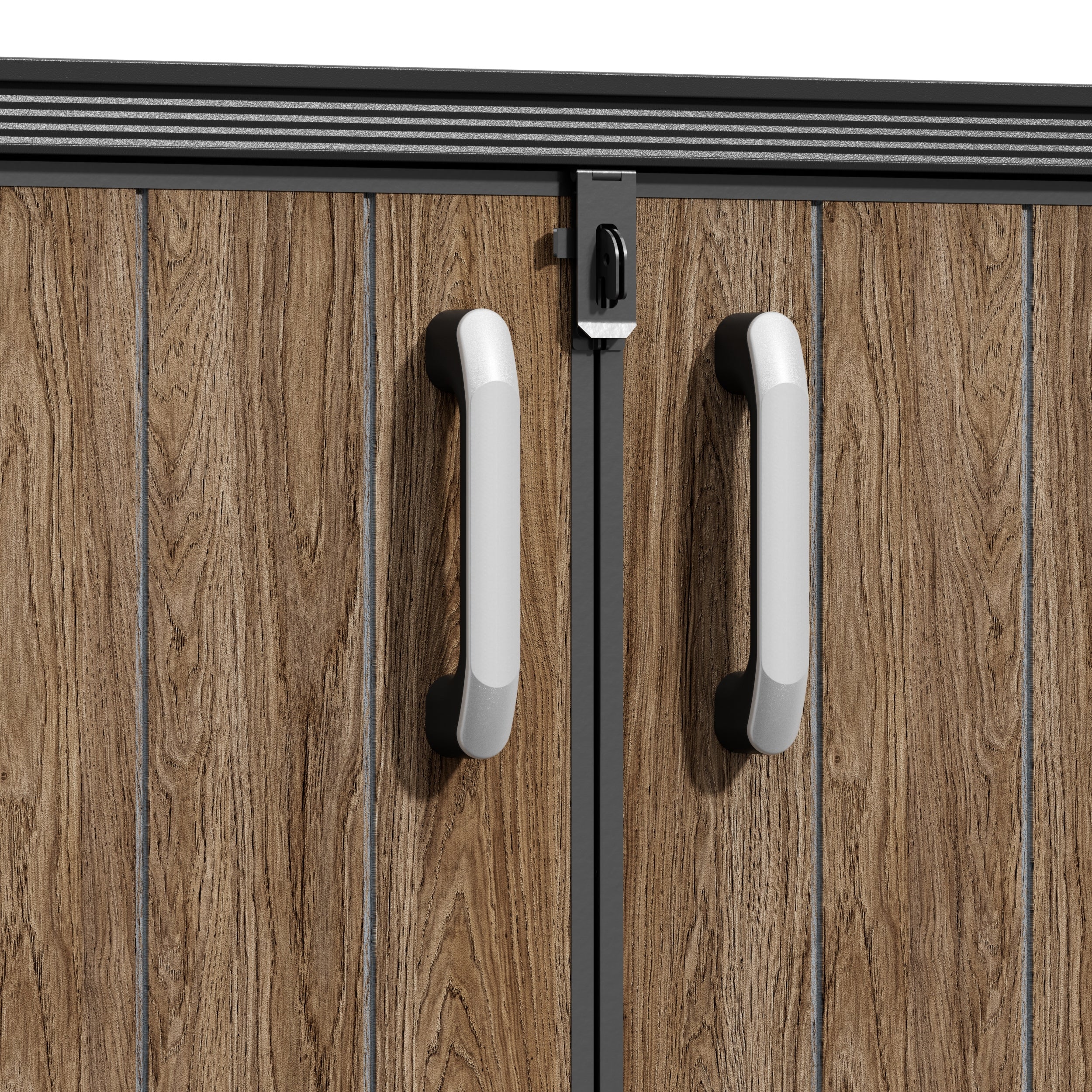 TERKKIN KingCenter2 Horizontal 6.3x3.6ft 2300L Storage Shed Ultra Warm Oak 3D - Detail view