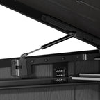 TERKKIN KingCenter2 Horizontal 6.3x3.6ft 2300L Storage Shed Ultra Warm Oak 3D - Open detail