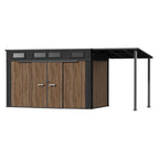 TERKKIN KingCenter2 Pent 12x7 Storage Shed Ultra Warm Oak 3D - Main view