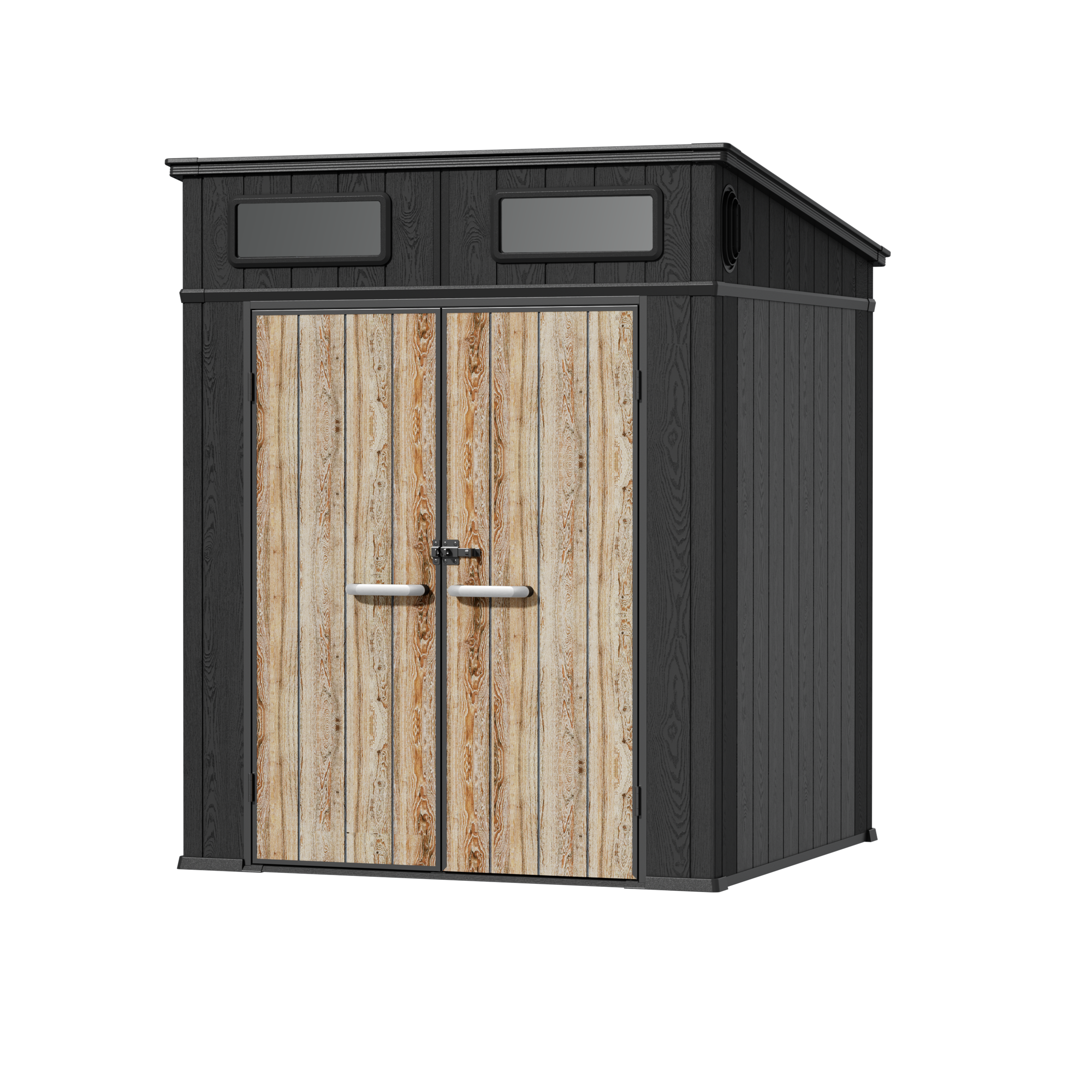 TERKKIN KingCenter2 Pent 6x6 Storage Shed Standard Teak Brown - Main view Secondary image