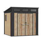 TERKKIN RIDGELON Pent 8x7 Storage Shed Pro Ashwood Brown 3D - Main view