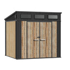 TERKKIN RIDGELON Pent 8x7 Storage Shed Pro Ashwood Brown 3D - Main view