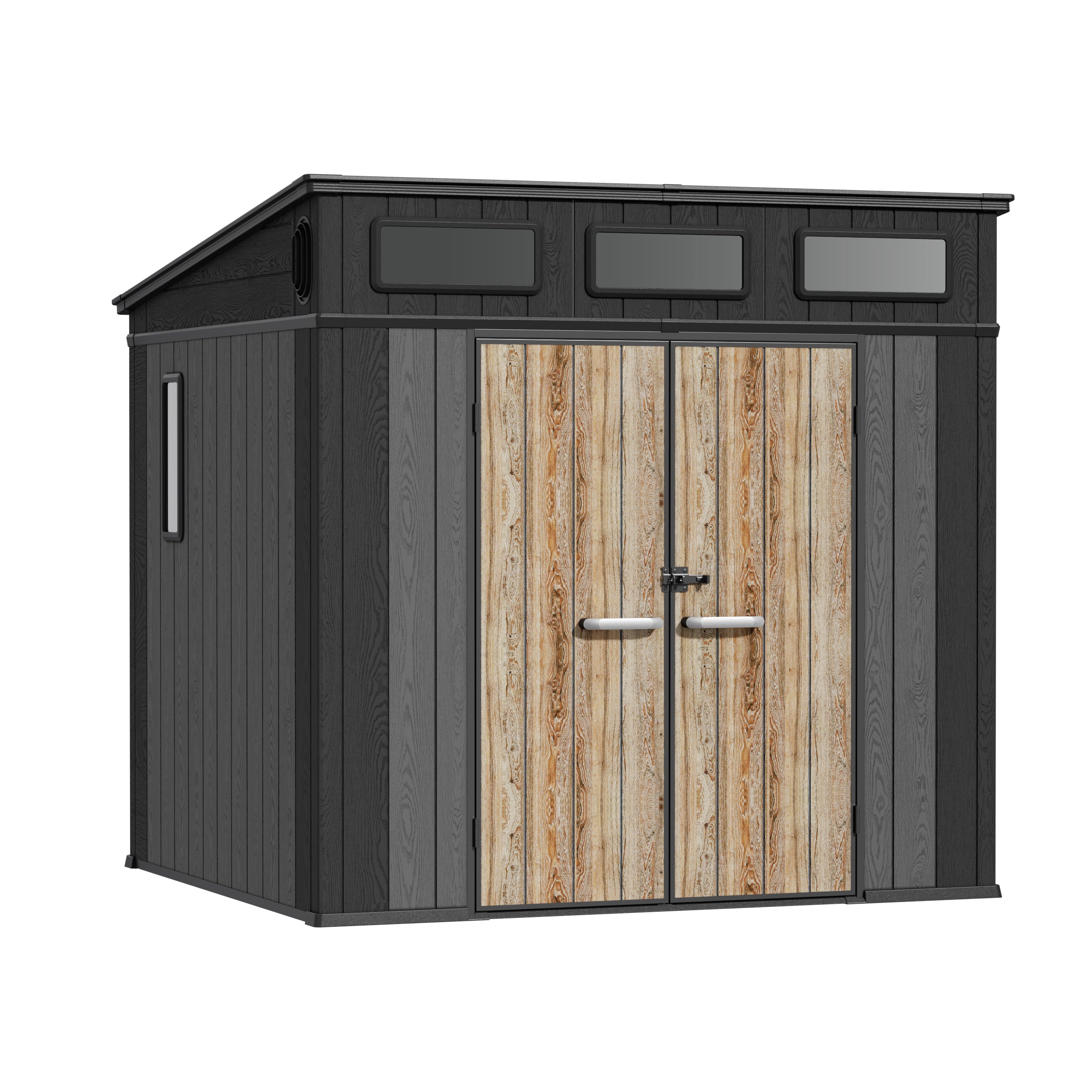 TERKKIN KingCenter2 Pent 8x7 Storage Shed Standard Teak Brown - Main view Main image