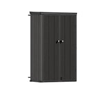 TERKKIN KingCenter2 Vertical 3.7x2.1ft Tall 1000L Storage Shed Standard Teak Brown - Main view