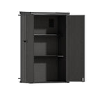 TERKKIN KingCenter2 Vertical 3.7x2.1ft Tall 1000L Storage Shed Standard Teak Brown - Open view
