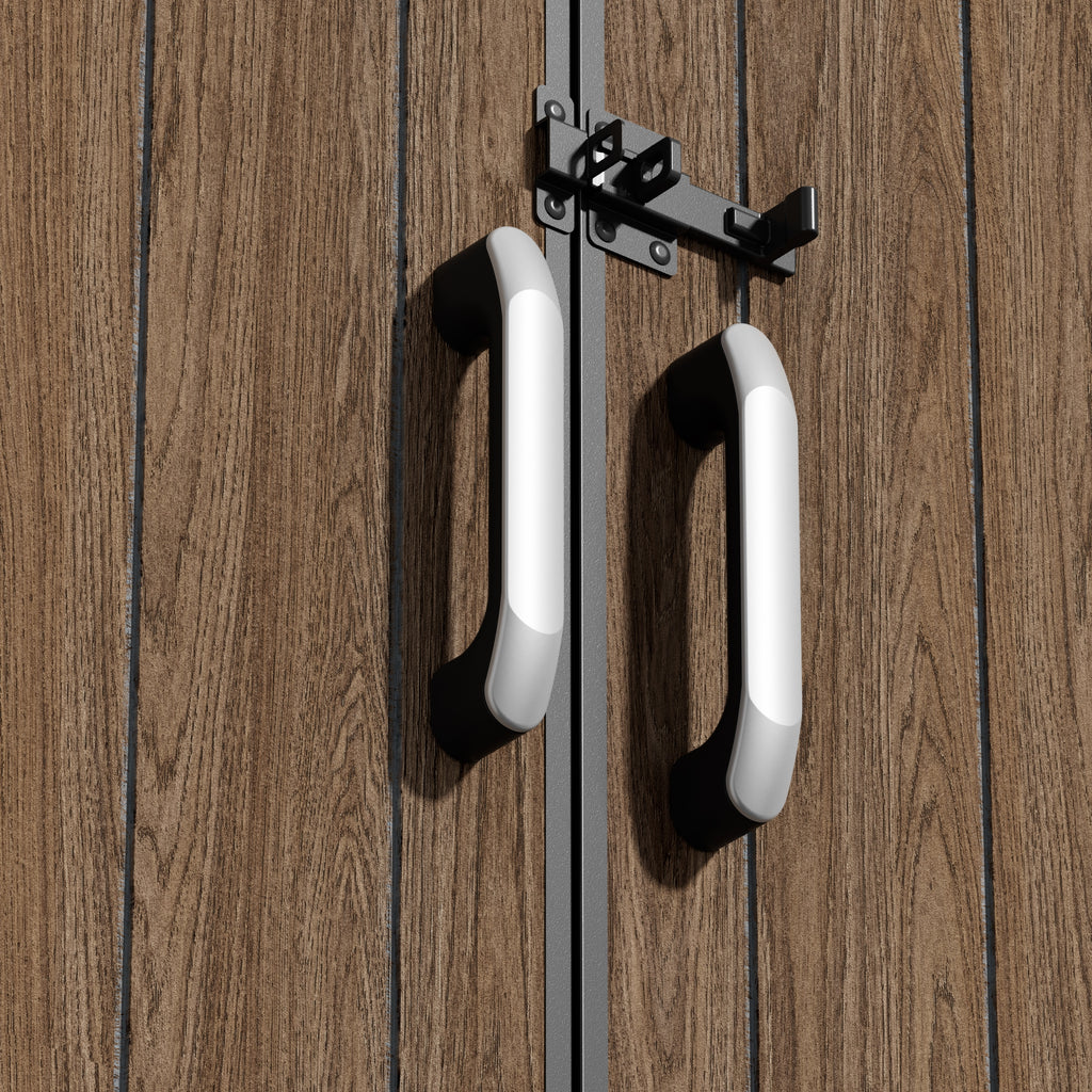 TERKKIN KingCenter2 Vertical 4.3x2.4ft Tall 1400L Storage Shed Ultra Warm Oak 3D - Detail view