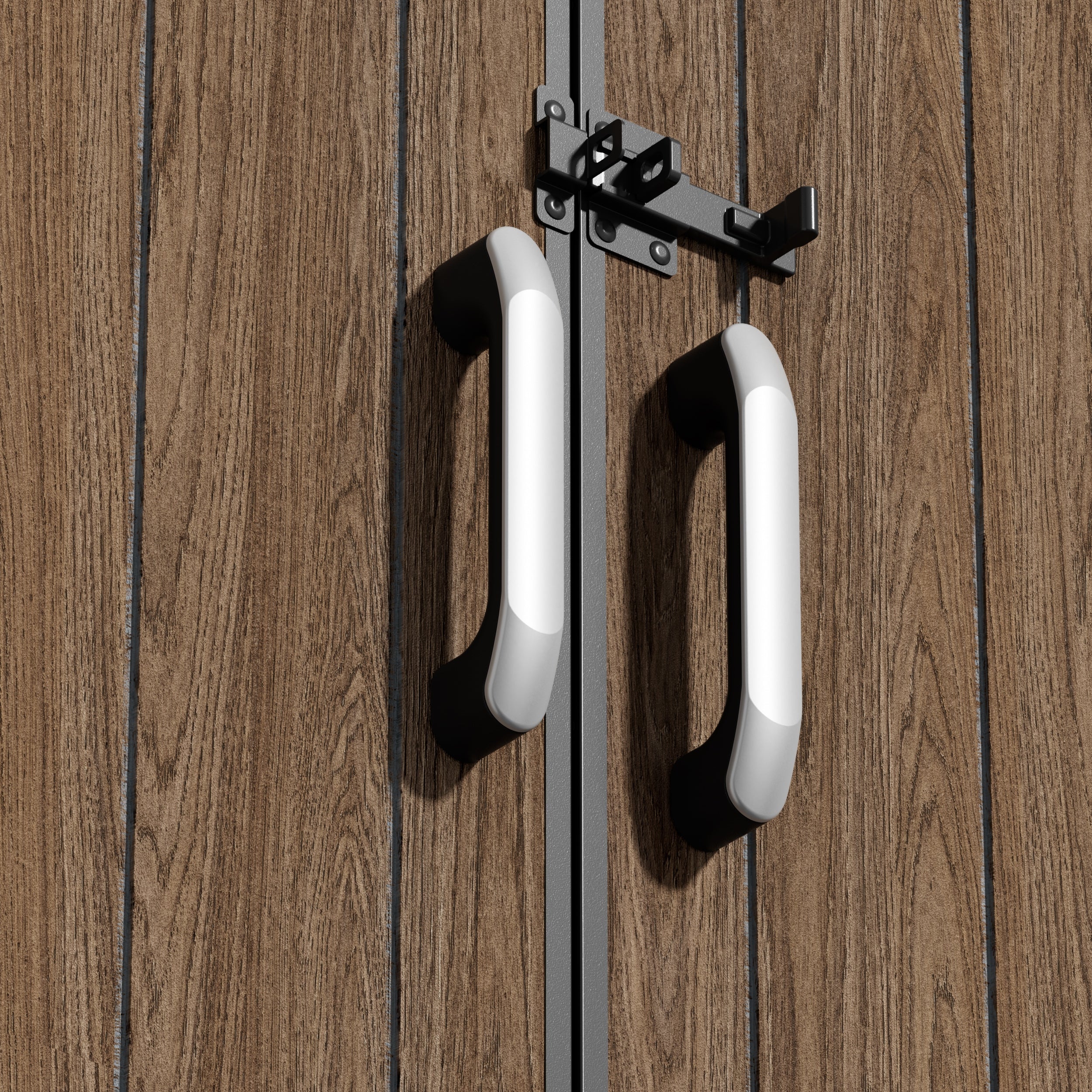 TERKKIN KingCenter2 Vertical 4.3x2.4ft Tall 1400L Storage Shed Ultra Warm Oak 3D - Detail view