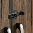 TERKKIN KingCenter2 Vertical 4.3x2.4ft Tall 1400L Storage Shed Ultra Warm Oak 3D - Detail view