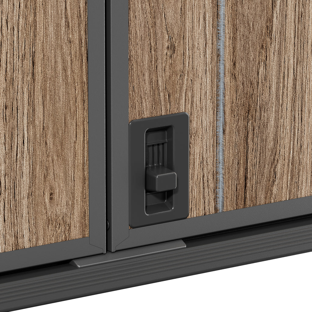 TERKKIN KingCenter2 Vertical 4.3x2.4ft Tall 1400L Storage Shed Ultra Warm Oak 3D - Detail view