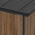 TERKKIN KingCenter2 Vertical 4.3x2.4ft Tall 1400L Storage Shed Ultra Warm Oak 3D - Detail view