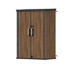 TERKKIN KingCenter2 Vertical 4.3x2.4ft Tall 1400L Storage Shed Ultra Warm Oak 3D - Main view