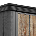 TERKKIN RIDGENOR Vertical 5x7ft Tall Storage Shed Pro Ashwood Brown 3D - Detail view