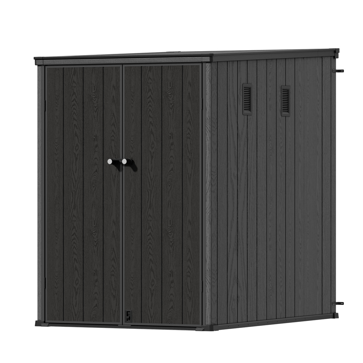 TERKKIN KingCenter2 Vertical 5x7ft Tall Storage Shed Standard Teak Brown - Main view Secondary image