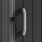 TERKKIN KingCenter2 Vertical 2.6x2.1ft Tall 700L Storage Shed Standard Teak Brown - Detail view