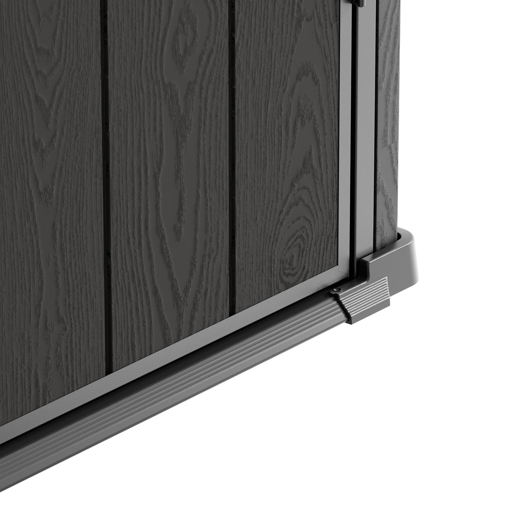 TERKKIN KingCenter2 Vertical 2.6x2.1ft Tall 700L Storage Shed Standard Teak Brown - Detail view