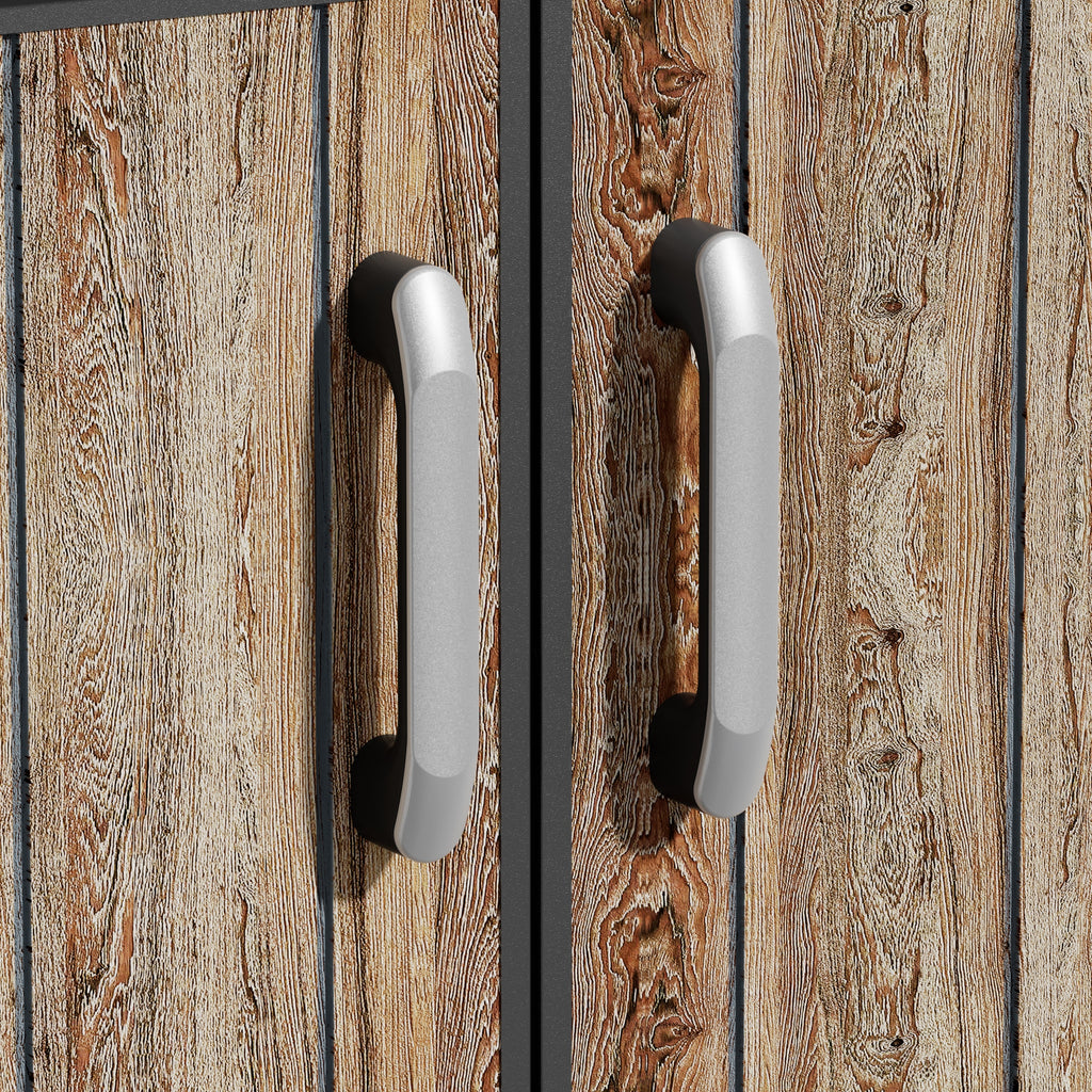 TERKKIN RIDGENOR Vertical 4.3x2.4ft 900L Storage Shed Pro Ashwood Brown 3D - Detail view