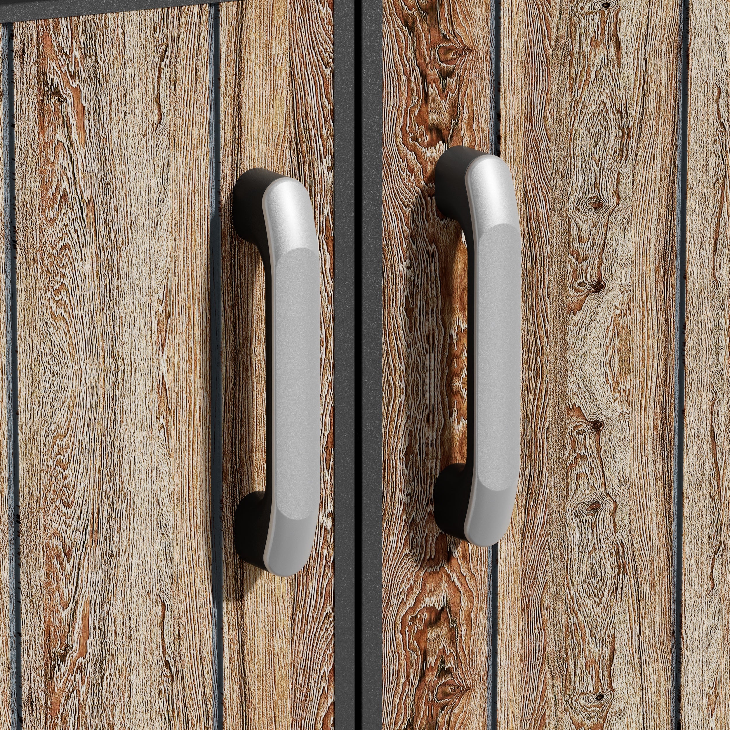 TERKKIN RIDGENOR Vertical 4.3x2.4ft 900L Storage Shed Pro Ashwood Brown 3D - Detail view