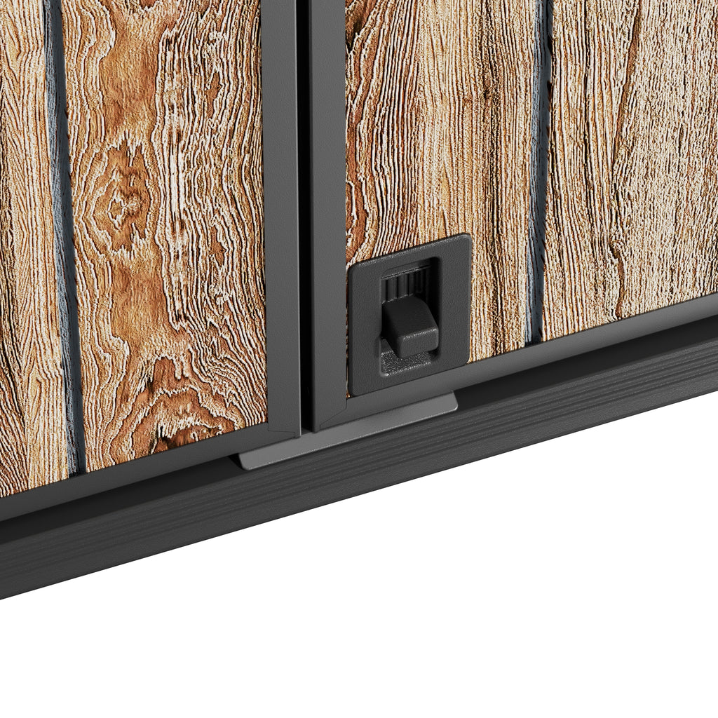 TERKKIN RIDGENOR Vertical 4.3x2.4ft 900L Storage Shed Pro Ashwood Brown 3D - Detail view