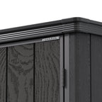 TERKKIN KingCenter2 Vertical 4.3x2.4ft 900L Storage Shed Standard Teak Brown - Detail view